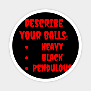 Describe Your Balls Magnet